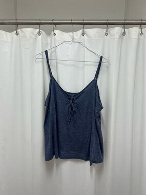 NWOT Lace-Up Spaghetti Strap Camisole in Blue
